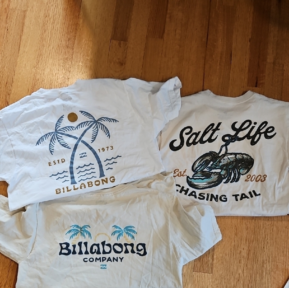 Billabong and Salt Life tshirts
